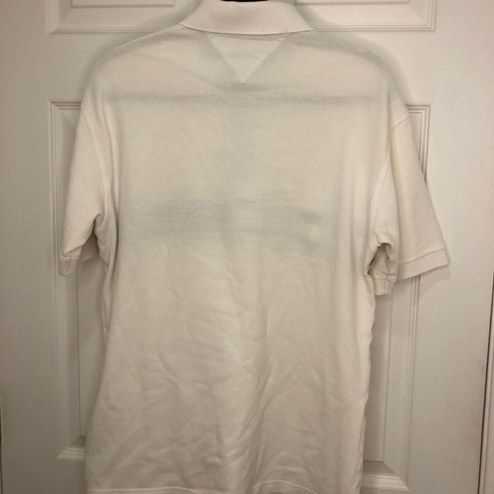 Tommy Hilfiger white shirt sleeve two button polo shirt, size medium - Picture 8 of 11